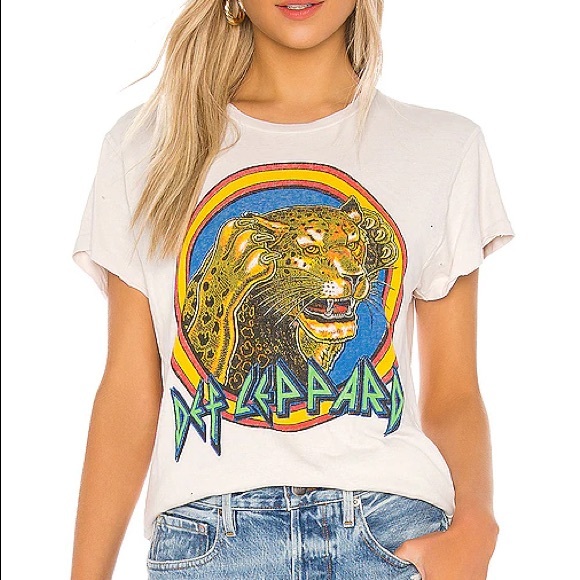 Madeworn Vintage Cropped Def Leppard Tee - Picture 3 of 3